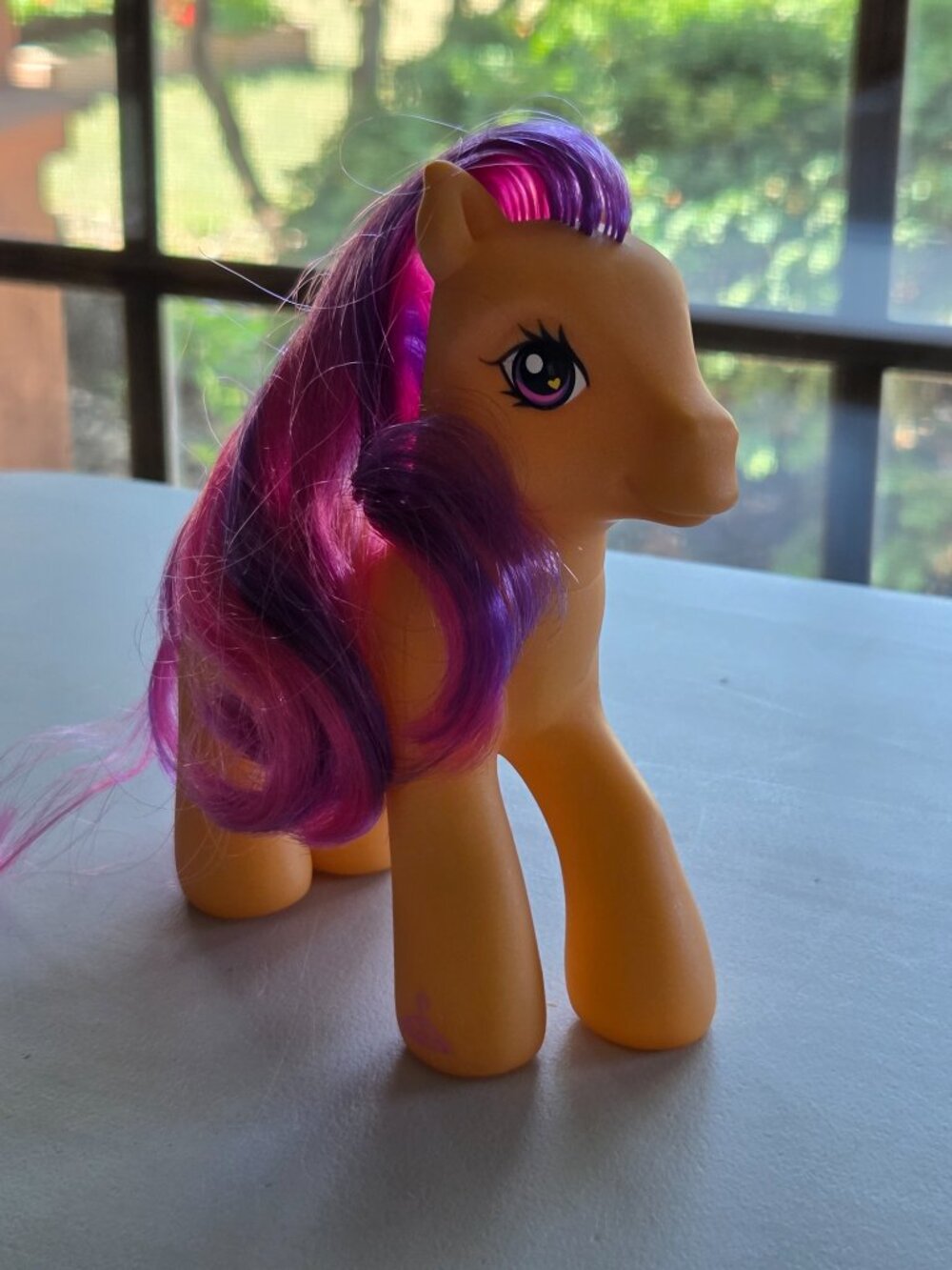 SCOOTALOO My Little Pony 2007 G3 Hasbro Pink & Purple Hair Butterfly Cutie Mark